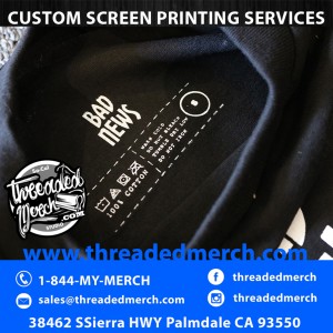 Custom Screen Printed Tagless Care Labels